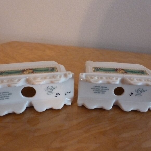 Lenox Holiday Village Collection Tinder Train 1992 Lot of 4 - Vintage - Picture 4 of 8